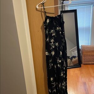 Maurices Black Floral Jumpsuit
